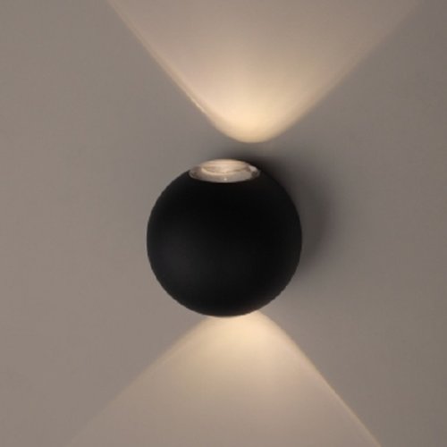 Светильник светодиодный декоративный Эра WL11 BK 2х1Вт Черный IP54 картинка 